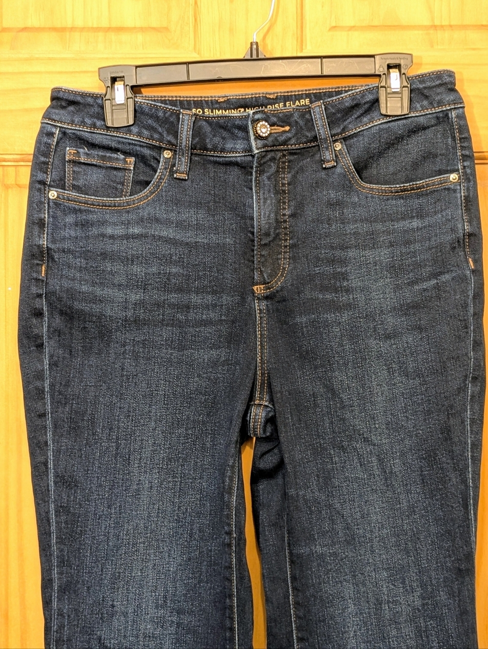 Chicos So Slimming High Rise Flare Jeans Blue Women's 1P, US 8P Boho Retro Chic - Picture 3 of 13